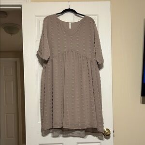 Elegant Taupe Midi Dress